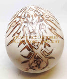 TRIBAL HOMOSAPIEN SKULL STATUE FIGURINE HUMAN SKELETON HEAD HALLOWEEN DECOR