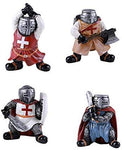 Medieval Times Small Crusades Knight Resin Figurines Set of 4