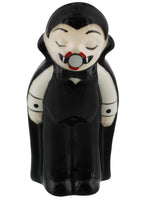 Vampire with a Coffin Magnetic Ceramic Halloween Salt and Pepper Shakers