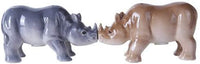 Pacific Giftware 4.75 inches Porcelain Animal Kingdom Rhinos Magnetic Salt and Pepper Shaker Kitchen Set