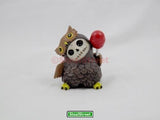 Furrybones Hootie Signature Skeleton in Brown Owl Costume with Red Lollipop