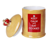 Pacific Giftware Keep Calm and Eat Cookies Ceramic Cookie Jar with Air Tight Lid 8.75 inch Tall