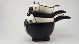 Black and White Cats Nesting Ceramic Measuring Cup Set of 4