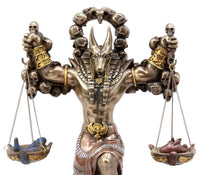 Ancient Egyptian God of Underworld Anubis Guardian of Scales Figurine 8.5 Inches (BRONZE)