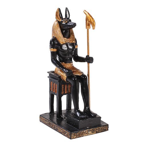 Egyptian Small Anubis Mini Figurine Made of Polyresin