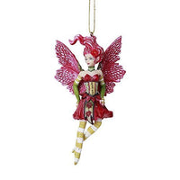 Pacific Giftware Poinsettia Fairy Hanging Ornament Amy Brown Holiday Collection Christmas Tree Hanging Ornaments 4 inch