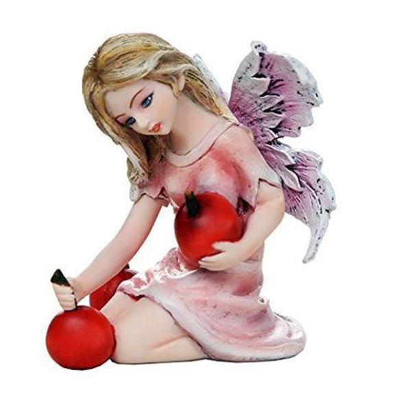 Pacific Giftware Fairy Garden Flower Fairy Picking Cherries Decorative Mini Garden of Enchantment Figurine 3 Inch