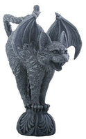 Bat Wing Cat Figurine Made of Polyresin