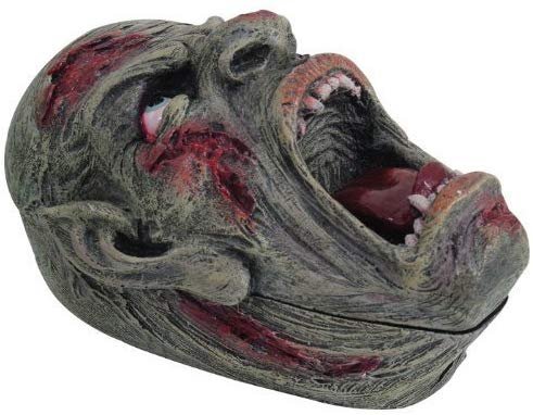 PTC Pacific Giftware Screaming Zombie Skull Jewelry/Trinket Box with Lid Figurine