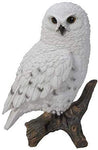 6.7" Tall Realist Look Snow Owl Standing Resin Figurine Statue