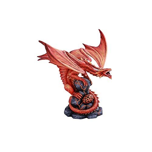 Pacific Giftware Anne Stokes Age of Dragons Fire Wind Dragon on Rock Home Tabletop Decorative Resin Figurine