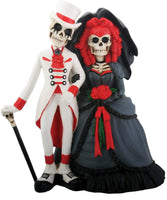 Skeleton Dod Gothic Wedding Couple Figurine Decoration Collectible