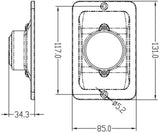 TOTAL MARINE Pac Trade Boat LED Transom Stern Light Stainless Steel 304 Splash Proof Flush Mount