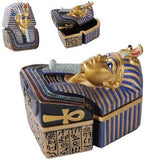 Pacific Giftware 4.75 Inches Ancient Egyptian King TUT Tutankhamun Golden Bust Jewelry Box