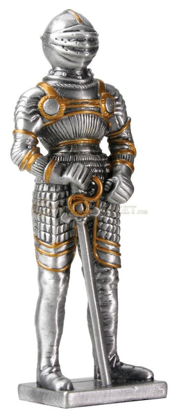 Pewter German Knight Statue Figurine Decoration