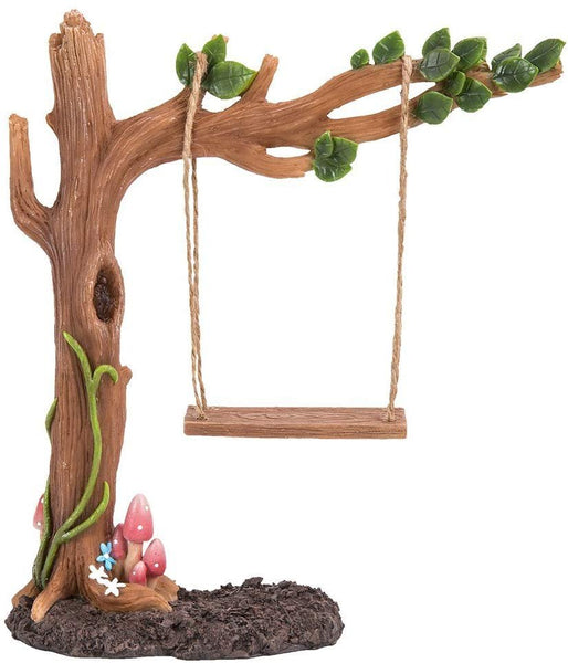 Pacific Giftware Miniature Fairy Garden of Enchantment Fairy Tree Swing Display 7 Inches