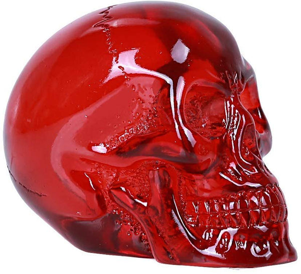 ABZ Brand Clear Translucent Red Skull Collectible Halloween Skeleton Human