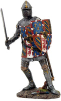 Pacific Giftware Medieval Knight in Full Armor Shield and Sword Collectible Figurine 7.5 Inch Tall