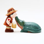 Croc Ceramic Magnetic Salt and Pepper Shakers Collection Set