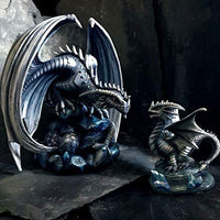 Blue Rock Dragon and Baby by Anne Stokes Age of Dragons Collection
