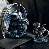 Blue Rock Dragon and Baby by Anne Stokes Age of Dragons Collection