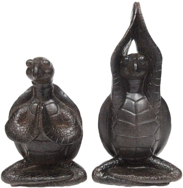 Pacific Giftware Zen Garden Inner Peace Yoga Turtles Set of 2 Figurine Collectible Sculpture Decor 4 inch Tall…