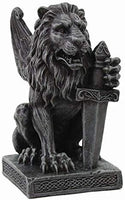 6.06 Inch Winged Lion Gargoyle with Battle Sword Statue Figurine