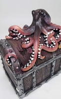 Decorative Davy Jones Locker Treasure Chest with Octopus Collectible Trinket Box 5 Inches