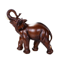 Feng Shui Elephant Wood Finish Statue Fengshui Fortune Wisdom and Fertility Protection
