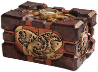 Steampunk Themed Pressure Gauge Box Statue Figurine 5"Long