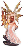 StealStreet SS-G-91847, 8.75 Inch Peach Fairy Sitting with Baby Girl Statue Figurine, 8.75"