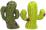 A Pair of Cactuses Ceramic Magnetic Salt and Pepper Shaker Set