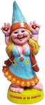 Hippie Lady Gnome Groovy Gardening Garden Gnome Statue 70's
