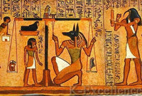Ancient Egyptian BOOK OF THE DEAD Hand-Painted 3D Wall Hanging Plaque