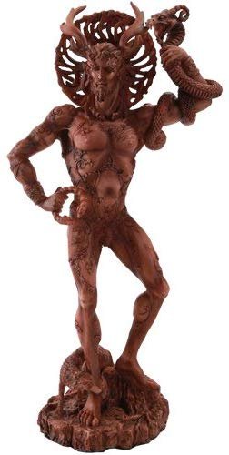 Pacific Giftware Celtic Horned God Cernunnos Collectible Statue by Artist Maxine Miller 10 Inch (Red Wood)