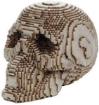 Pacific Giftware 3D Pixelated Skull Collectible Desktop Figurine Gift 4 Inch