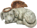 Pet Memorial Angel Dog Sleeping Cremation Urn Memorial Statue Bottom Load 30...