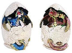 Pacific Giftware PT Small Colored Dragon Egg Home Decorative Resin Figurine Set of 2