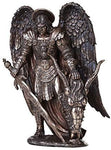 Pacific Giftware Saint Michael Slaying The Evil Dragon Mighty Warrior and Protector San Miguel Statue (16 inch)