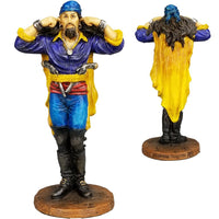 Set of Three Pirate See Hear Speak No Evil Decorative Shelf Sitter Figurines 5.5 inch tall