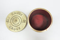 Pacific Giftware 12 Gauge Shotgun Shell Resin Trinket Box Collectible Decor 3.25 Inches Tall