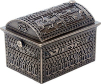 3.5 Inch Bronze Colored Egyptian Box with Different Print and Patterns