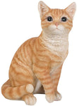 Pacific Giftware Realistic Looking Orange Tabby Cat Kitten Collectible Figurine Amazing Detail Glass Eyes Hand Painted Resin 12 inch Figurine Perfect for Cat Lover Collectible