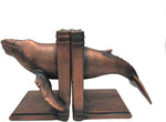 Pacific Giftware Faux Bronze Humpback Whale Marine Life Decorative Bookends Set 7 Inch Tall