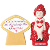 Good Luck Casino Fun Themed Novelty Salt and Pepper Shakers