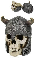 Viking Skull Box Home Decor Statue Made of Polyresin