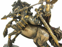 Norse God Odin Bronze Finish Statue Pagan Viking
