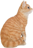 Pacific Giftware Realistic Looking Orange Tabby Cat Kitten Collectible Figurine Amazing Detail Glass Eyes Hand Painted Resin 12 inch Figurine Perfect for Cat Lover Collectible