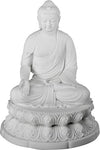 Gifts of Nature Buddha Meditating Blessing Mudra Statue White, Resin 7 H