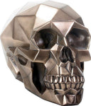 YTC Summit International Bronze Polygon Shaped Human Skull Figurine Skeleton Halloween Decoration New